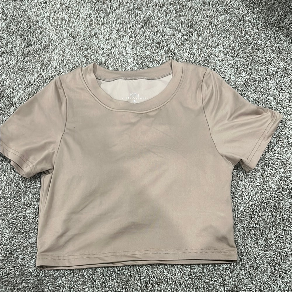 Women's Beige Crop Top
